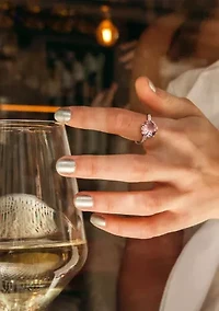 3 ct. t.w. Morganite and 1/5 Diamond Engagement Ring 14k Rose Gold