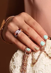 5 ct. t.w. Multi Gemstone Cluster Ring Sterling Silver