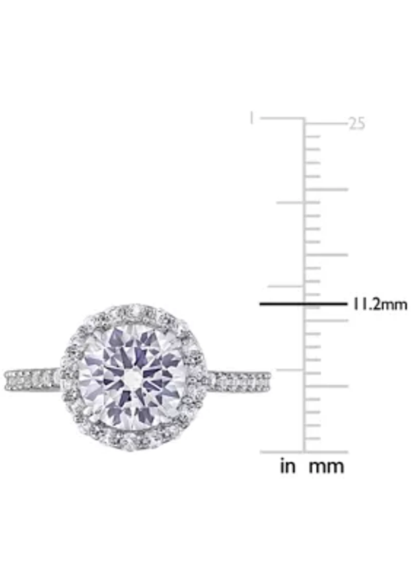 Lab Created 3 ct. t.w. White Sapphire Halo Ring Sterling Silver