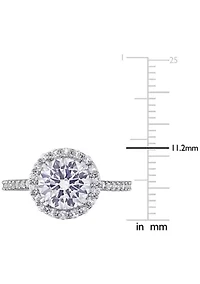 Lab Created 3 ct. t.w. White Sapphire Halo Ring Sterling Silver