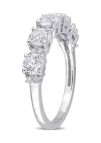 1.62 ct. t.w. White Topaz Semi Eternity Ring Sterling Silver