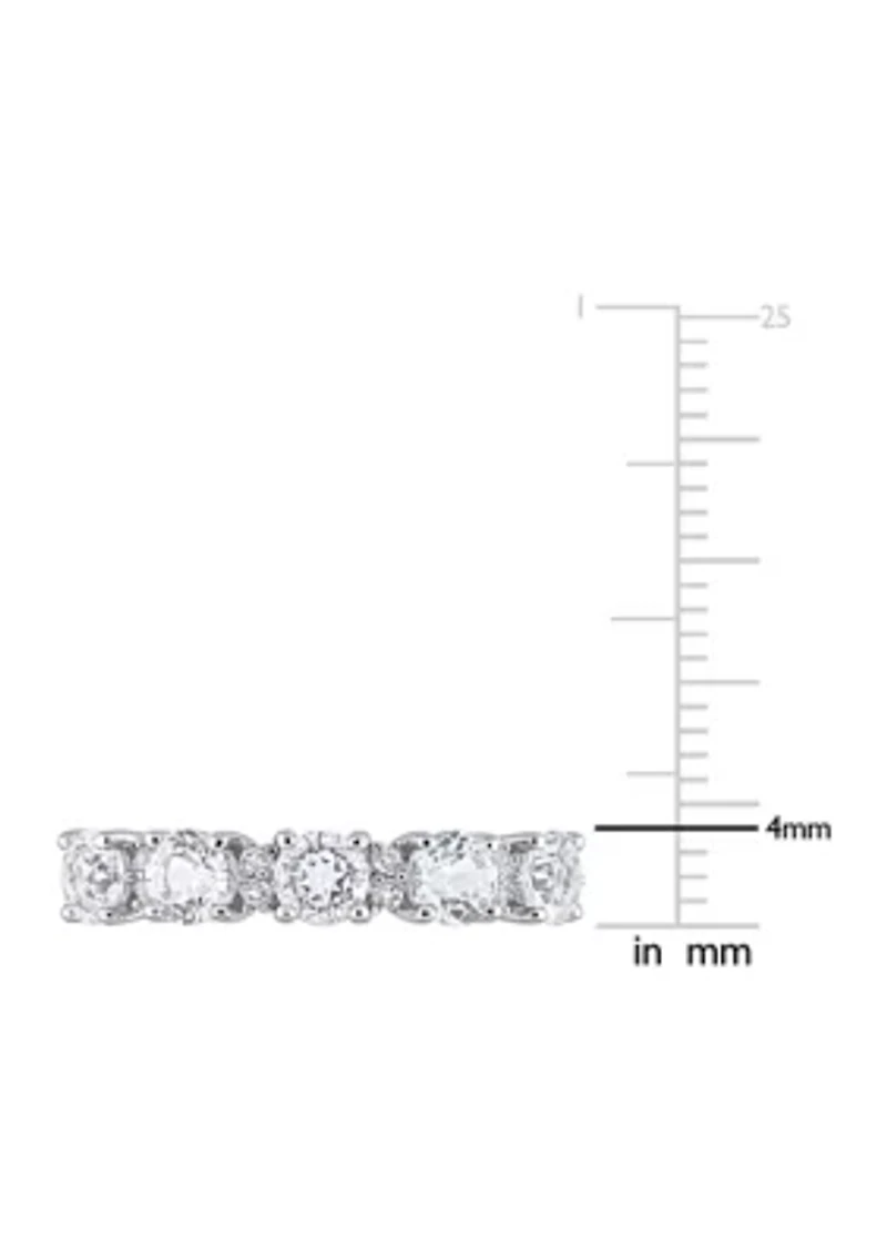 1.62 ct. t.w. White Topaz Semi Eternity Ring Sterling Silver