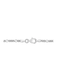 Sterling Silver 2.2mm Figaro Chain Necklace