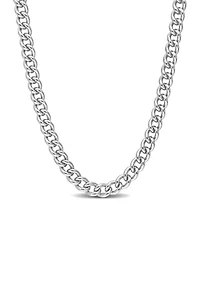 Sterling Silver 6.5mm Curb Link Chain Necklace