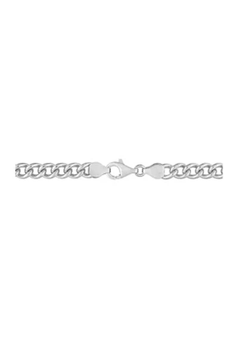 Sterling Silver 6.5mm Curb Link Chain Necklace
