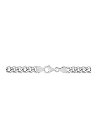 Sterling Silver 6.5mm Curb Link Chain Necklace
