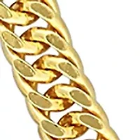 18k Yellow Gold Plated Sterling Silver Fancy Curb Link Chain Necklace