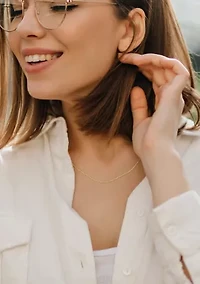 18k Yellow Gold Plated Sterling Silver 1mm Ball Chain Necklace