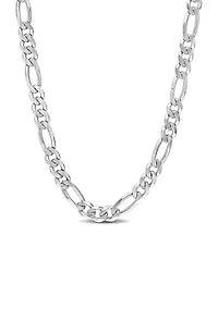 Sterling Silver 5.5mm Figaro Chain Necklace