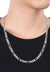 Sterling Silver 5.5mm Figaro Chain Necklace