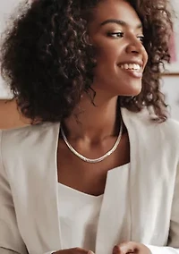 Sterling Silver Herringbone Chain Necklace