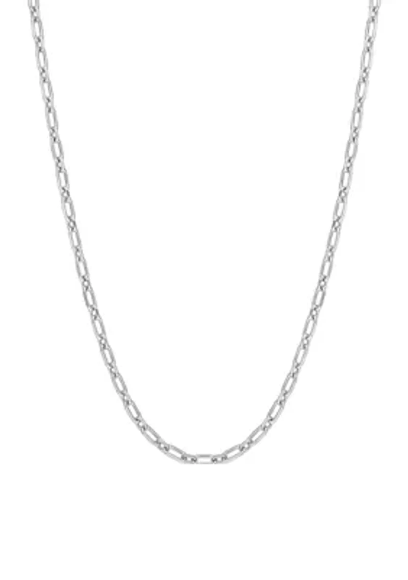 Sterling Silver 2mm Figaro Chain Necklace
