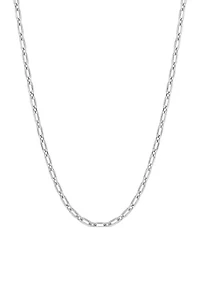 Sterling Silver 2mm Figaro Chain Necklace