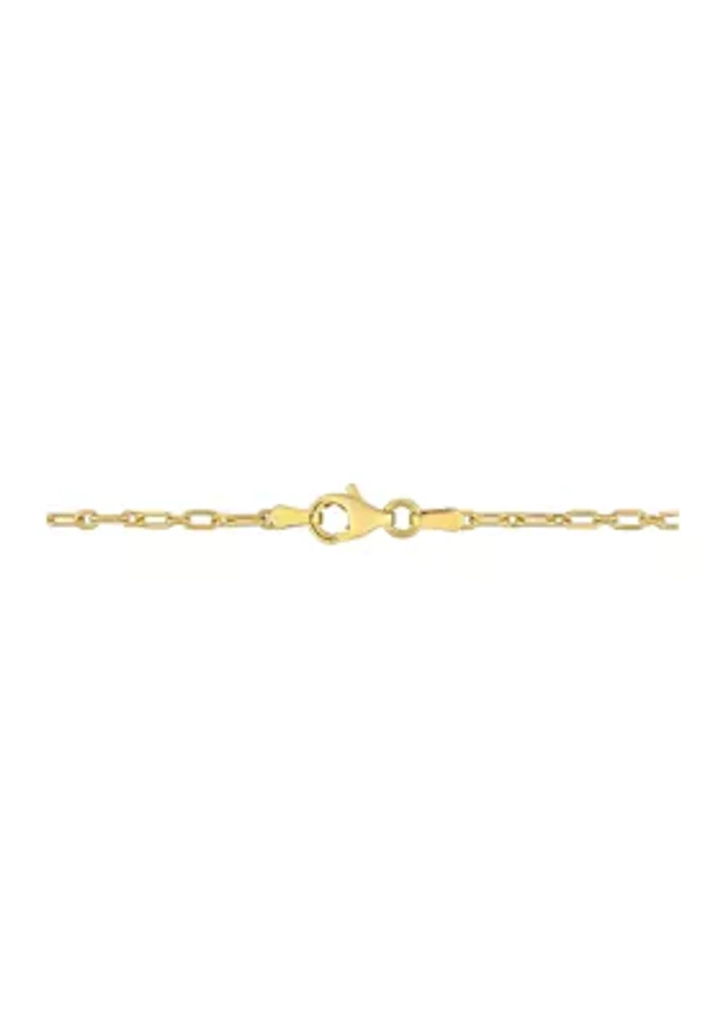 18k Yellow Gold Plated Sterling Silver 2mm Figaro Chain Necklace