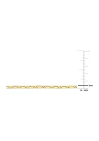 18k Yellow Gold Plated Sterling Silver 2mm Figaro Chain Necklace