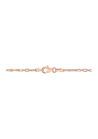 18k Rose Gold Plated Sterling Silver 2mm Figaro Chain Necklace