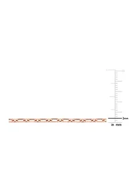 18k Rose Gold Plated Sterling Silver 2mm Figaro Chain Necklace
