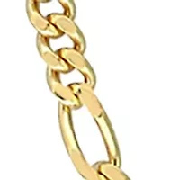 18k Yellow Gold Plated Sterling Silver 2.2mm Figaro Chain Necklace