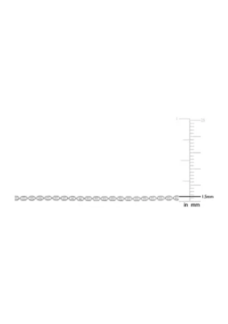 Sterling Silver Oval Ball Chain Necklace