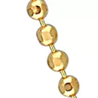 18k Yellow Gold Plated Sterling Silver Ball Chain Necklace