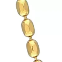 18k Yellow Gold Plated Sterling Silver Oval Ball Chain Necklace