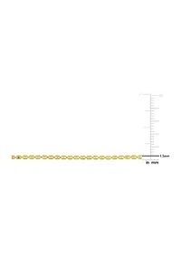 18k Yellow Gold Plated Sterling Silver Oval Ball Chain Necklace