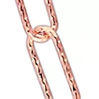 18k Rose Gold Plated Sterling Silver Fancy Paperclip Chain Necklace