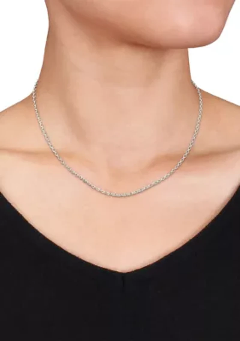 Sterling Silver Rolo Chain Necklace