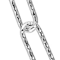 Sterling Silver Fancy Paperclip Chain Necklace