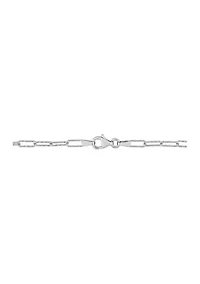 Sterling Silver Fancy Paperclip Chain Necklace