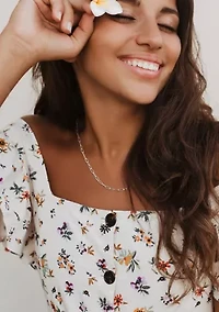 Sterling Silver Fancy Paperclip Chain Necklace