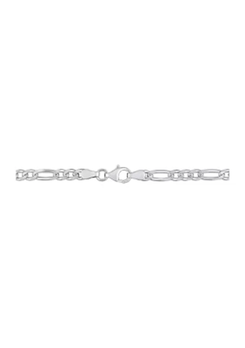Sterling Silver 3.8mm Figaro Chain Necklace