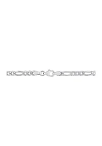 Sterling Silver 3.8mm Figaro Chain Necklace