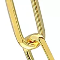 18k Yellow Gold Plated Sterling Silver 5mm Paperclip Chain Necklace