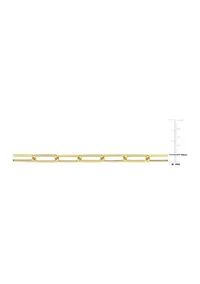 18k Yellow Gold Plated Sterling Silver 5mm Paperclip Chain Necklace