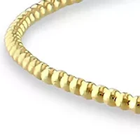 Yellow Flash Plated Sterling Silver 1mm Ball Chain Bracelet