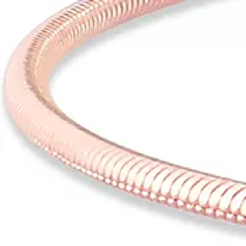 18k Rose Gold Plated Sterling Silver 1.2mm Snake Chain Bracelet