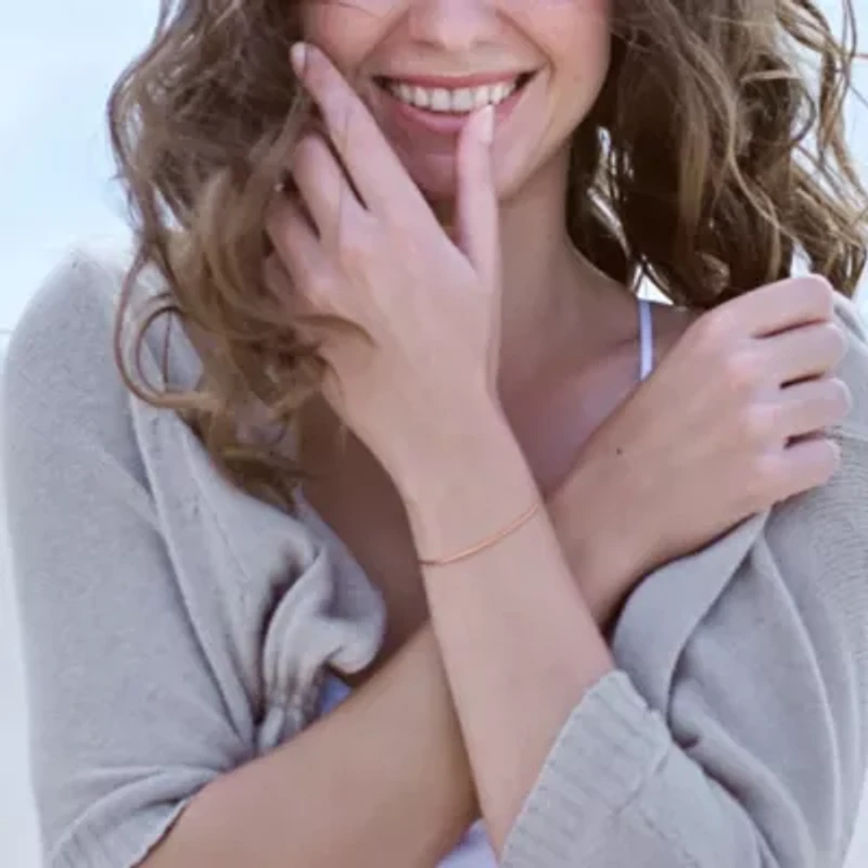 18k Rose Gold Plated Sterling Silver 1.2mm Snake Chain Bracelet