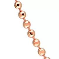 18k Rose Gold Plated Sterling Silver 1mm Ball Chain Necklace