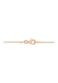 18k Rose Gold Plated Sterling Silver 1mm Ball Chain Necklace