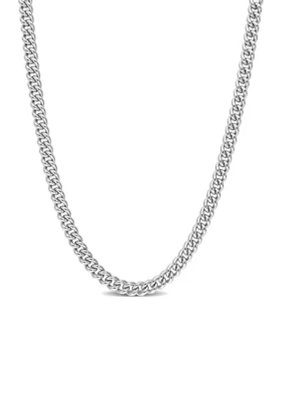 Sterling Silver 4.4mm Curb Link Chain Necklace