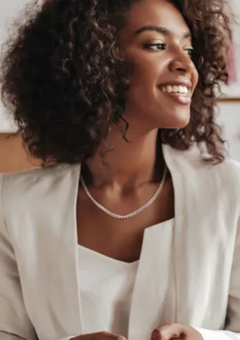 Sterling Silver 4.4mm Curb Link Chain Necklace