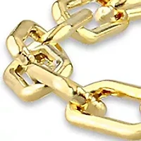 18k Yellow Gold Plated Sterling Silver 3.5mm Paperclip Chain Bracelet