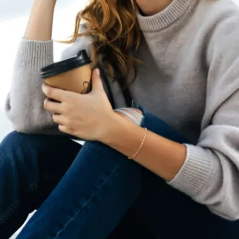 18k Yellow Gold Plated Sterling Silver 3.5mm Paperclip Chain Bracelet