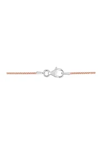18k Rose Gold Plated Sterling Silver 6mm Ball Station Chain Necklace