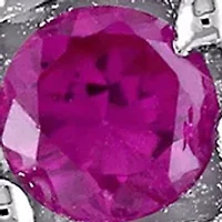 Lab Created 3-Piece Set Ruby and White Sapphire Semi-Eternity Stackable Ring Sterling Silver