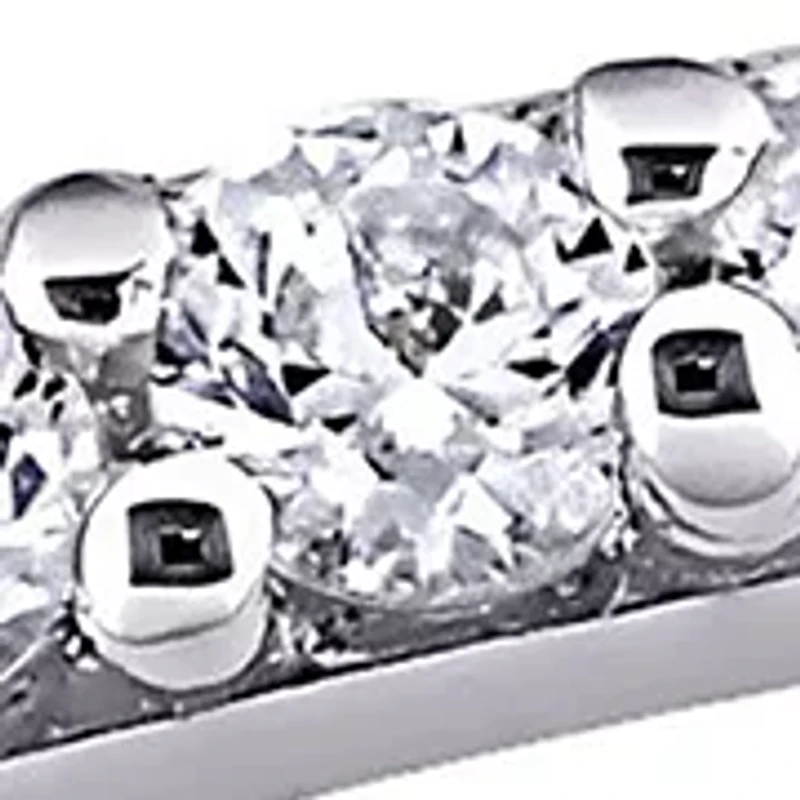 Lab Created 3/8 CT TGW White Sapphire Anniversary Band 10k Gold