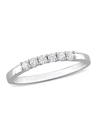Lab Created 1/3 CT TGW White Sapphire Anniversary Band 10k Gold