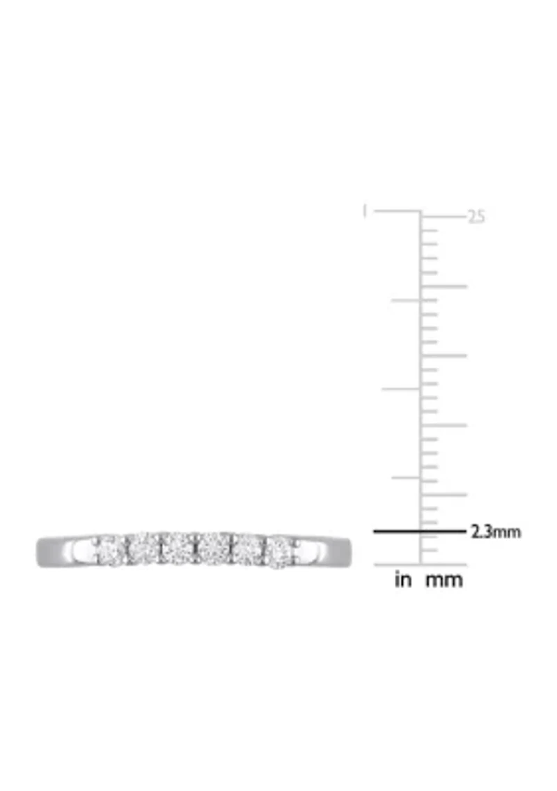 Lab Created 1/3 CT TGW White Sapphire Anniversary Band 10k Gold