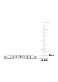 Lab Created 1/3 CT TGW White Sapphire Anniversary Band 10k Gold